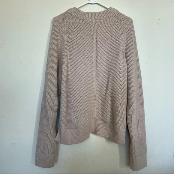 AllSaints Sylvie Oatmeal Jumper Cashmere Wool Blend Sweater Nude Pink Size Large - Picture 3 of 13